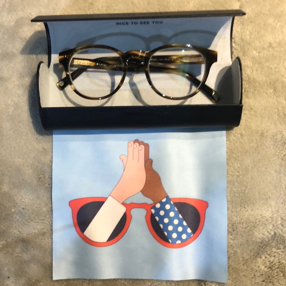 Ladies Warby Parker eyeglasses pier tortoise frame